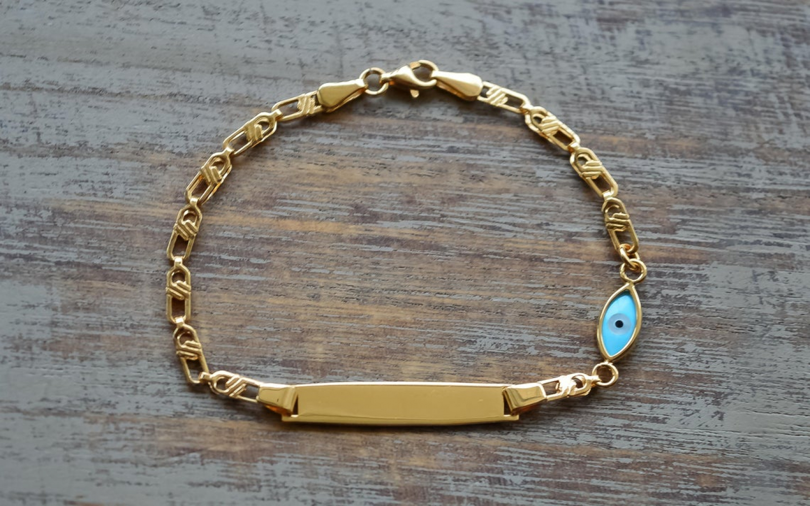 Custom Name Bracelet 14K Yellow Gold by Baby Gold - Shop Custom Gold Jewelry